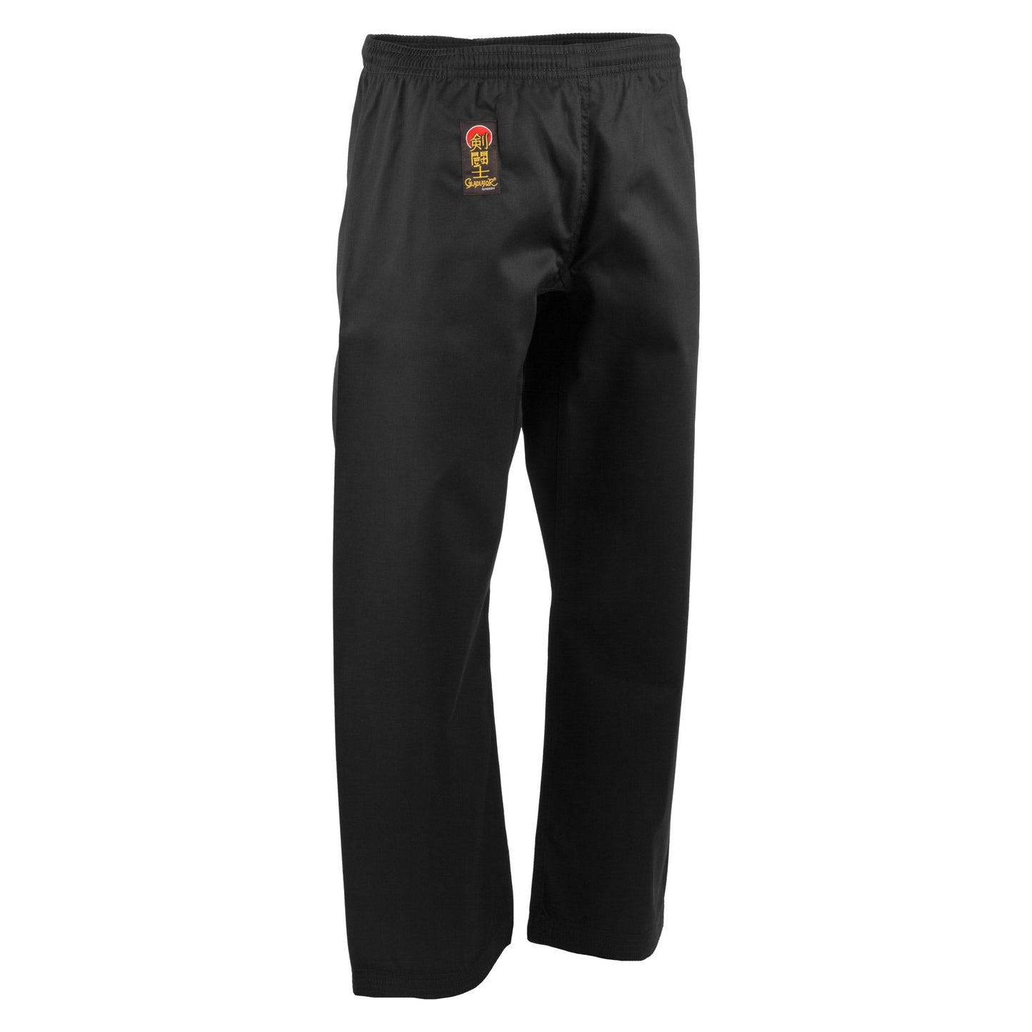 ProForce® Gladiator Karate Pants (Elastic Drawstring) 8 oz. 55/45 Blend Black #3